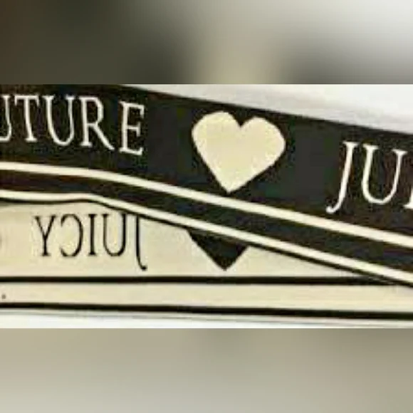 Juicy Couture Black and White Collegiate Logo Soft Wool Long S… - Picture 6 of 9